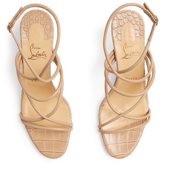 Christian Louboutin Supra Bea Nappa Leather Strappy Sandals Size 36 - Picture 2 of 7